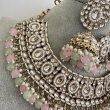 Mintpink Kundan Necklace Set, Pearl Kundan necklace , Bollywood Jewelry, Indian Pakistani jewelry for wedding