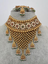 RubyGreen gold Polki Kundan choker Antique necklace wedding jewelry Indian Jewelry Pakistani Jewelry Wedding necklace Bridal necklace