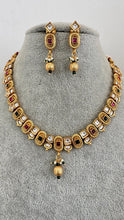 Rubygreen Gold Kundan Necklace, Indian Jewelry, indian wedding necklace, bridal jewelry, Punjabi Pakistani south Indian necklace