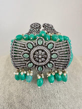 Sea Green CZ Diamond Choker necklace, American Diamond Necklace,Indian pakistani jewelry for wedding, gift for her,bridal jewelry