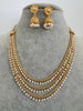 Gold Layered Pearl Necklace/Traditional Indian jewelry/Punjabi/Pakistani/Wedding necklace/Bridal necklace/Indian necklace