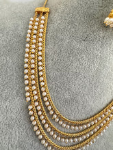 Gold Layered Pearl Necklace/Traditional Indian jewelry/Punjabi/Pakistani/Wedding necklace/Bridal necklace/Indian necklace