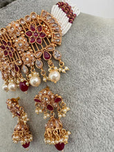 Ruby Polki Pearl Kundan Choker Set/Kundan Choker/ Bollywood Jewelry/ Indian Pakistani necklace/Punjabi necklace/bridal/Indian wedding