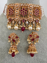 Ruby Polki Pearl Kundan Choker Set/Kundan Choker/ Bollywood Jewelry/ Indian Pakistani necklace/Punjabi necklace/bridal/Indian wedding