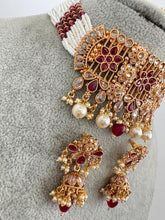 Ruby Polki Pearl Kundan Choker Set/Kundan Choker/ Bollywood Jewelry/ Indian Pakistani necklace/Punjabi necklace/bridal/Indian wedding