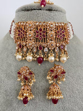 Ruby Polki Pearl Kundan Choker Set/Kundan Choker/ Bollywood Jewelry/ Indian Pakistani necklace/Punjabi necklace/bridal/Indian wedding
