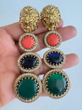 Kareena Kapoor Sabyasachi-inspired monalisa stone and CZ earrings,Victorian earrings,Designer earring Sabhyasachi jewelry,statement earrings