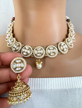 Gold Fine Kundan Polk necklace/South Indian/Temple Jewelry/Matt gold necklace/Rajwadi Necklace/Indian Wedding necklace/Bridal necklace