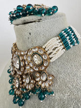 RamaGreen Pearl Kundan Choker Necklace Set, Pearl Kundan Choker, Bollywood Jewelry, Indian Pakistani jewelry for wedding