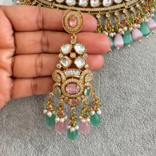 Mintpink Moissanite Polki Kundan Necklace/Sabyasachi Designer Necklace/Indian Celebrity/Indian Pakistani Wedding Jewelry, Semi Precious