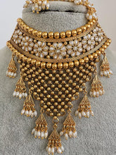White Gold Polki Necklace, Indian Jewelry, indian wedding necklace, bridal jewelry, Punjabi Pakistani south Indian necklace