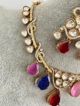 Multi Doublet Moissanite Polki Kundan Necklace, Victorian Indian Jewelry, Fusion Necklace, Wedding necklace, Pakistani Jewelry