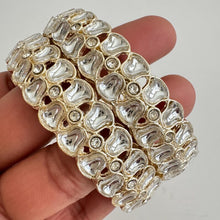 Kundan Bangles Set(2 Pc)/Indian bangles/Punjabi Pearl bangles Set/Bridal bangles/wedding jewelry, Indian Pakistani Jewelry