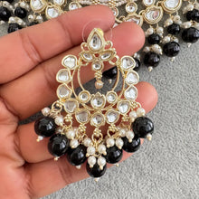 Black Kundan Necklace Set/Kundan Bollywood Jewelry/ Indian jewelry/ Pakistani necklace/ punjabi necklace/bridal/indian wedding