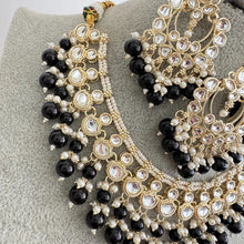 Black Kundan Necklace Set/Kundan Bollywood Jewelry/ Indian jewelry/ Pakistani necklace/ punjabi necklace/bridal/indian wedding