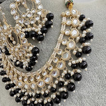 Black Kundan Necklace Set/Kundan Bollywood Jewelry/ Indian jewelry/ Pakistani necklace/ punjabi necklace/bridal/indian wedding