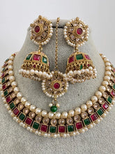 RubyGreen Antique Polki Kundan Necklace Antique necklace wedding jewelry Indian Jewelry Pakistani Jewelry Wedding necklace Bridal necklace