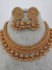 Gold Thushi Necklace, Kolhapuri Thushi Jewelry, indian wedding necklace, bridal jewelry, south Indian necklace