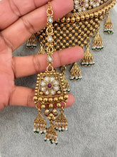 RubyGreen gold Polki Kundan choker Antique necklace wedding jewelry Indian Jewelry Pakistani Jewelry Wedding necklace Bridal necklace