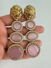 Kareena Kapoor Sabyasachi-inspired monalisa stone and CZ earrings,Victorian earrings,Designer earring Sabhyasachi jewelry,statement earrings