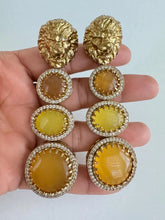 Kareena Kapoor Sabyasachi-inspired monalisa stone and CZ earrings,Victorian earrings,Designer earring Sabhyasachi jewelry,statement earrings