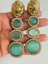 Kareena Kapoor Sabyasachi-inspired monalisa stone and CZ earrings,Victorian earrings,Designer earring Sabhyasachi jewelry,statement earrings