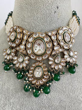 Green pearl Antique Kundan choker Necklace/Bollywood Jewelry/Indian bridal Kundan necklace/indian Pakistani Punjabi wedding jewelry