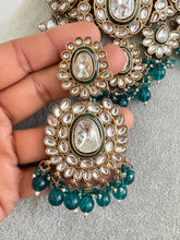 RamaGreen Pearl Kundan Choker Necklace Set, Pearl Kundan Choker, Bollywood Jewelry, Indian Pakistani jewelry for wedding