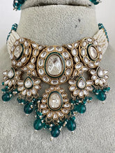 RamaGreen Pearl Kundan Choker Necklace Set, Pearl Kundan Choker, Bollywood Jewelry, Indian Pakistani jewelry for wedding