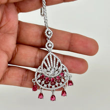 American Diamond Maang tikka/Indian Jewelry/ Indian Wedding Jewelry/ Pakistani Jewelry/ Jhoomer/ Matha patti/ Indian forehead jewelry