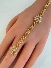 Gold Polki Single Hath Paan/Bracelet/Haath phool/Hathh Panja/finger Hand bracelet/Bridal Jewelry/hand harness/ Hand Jewelry/wedding jewelry