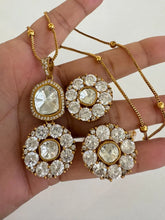 Moissanite Uncut Polki Kundan chain Pendant Necklace/Gold Long necklace/Mala/Indian wedding, Pearl necklace, Bollywood Gift for her