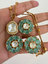 Moissanite Uncut Polki Kundan chain Pendant Necklace/Gold Long necklace/Mala/Indian wedding, Pearl necklace, Bollywood Gift for her