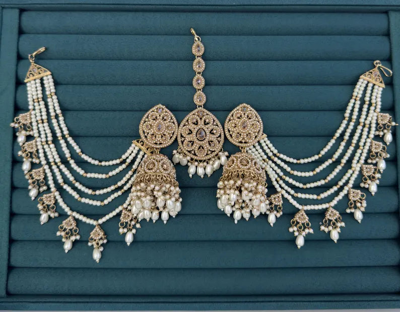 Antique Polki Kundan bahubali Jhumka/Indian Jewelry/Pakistani/Punjabi/Indian/Statement earring/Bridal earring/Indian wedding/Jhumka earrings