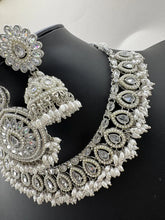Silver White Pearl Antique Polki Kundan Choker, Kundan Choker, Indian jewelry, Pakistani necklace, punjabi necklace, bridal, indian wedding