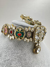 Multi Victorian Sabyasachi-inspired Moissanite polki Kundan choker Necklace, Indian Jewelry,Bollywood Sabyasachi Necklace,Pakistani Jewelry