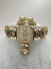 Multi Victorian Sabyasachi-inspired Moissanite polki Kundan choker Necklace, Indian Jewelry,Bollywood Sabyasachi Necklace,Pakistani Jewelry