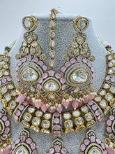 Pink Bridal Victorian Moissanite Polki Kundan necklace, Sabyasachi Designer necklace, Bollywood, India,n Pakistani Jewelry for Wedding