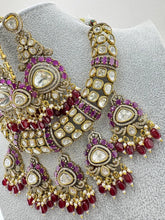 Ruby Bridal Victorian Moissanite Polki Kundan necklace, Sabyasachi Designer necklace, Bollywood, India,n Pakistani Jewelry for Wedding