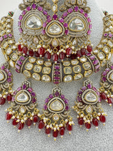 Ruby Bridal Victorian Moissanite Polki Kundan necklace, Sabyasachi Designer necklace, Bollywood, India,n Pakistani Jewelry for Wedding