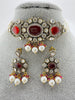 Ruby Victorian moissanite polki Choker Necklace, Statement Necklace, Semi Precious Necklace, Designer necklace, Indian wedding