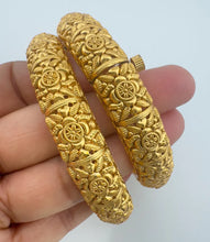 Gold Kada bangles 2pc, Indian Amrapali bangles, Antique bangles, Temple Jewelry, South indian bangles, Bridal Bangles, Indian Wedding