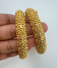 Gold Kada bangles 2pc, Indian Amrapali bangles, Antique bangles, Temple Jewelry, South indian bangles, Bridal Bangles, Indian Wedding