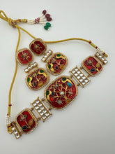 Red Kundan Inlay Work Heritage choker Set/ Sabyasachi Kundan Choker/Bollywood Indian jewelry/Pakistani necklace/punjabi/Indian wedding