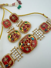 Red Kundan Inlay Work Heritage choker Set/ Sabyasachi Kundan Choker/Bollywood Indian jewelry/Pakistani necklace/punjabi/Indian wedding