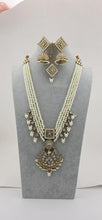 White Pearl Antique Polki Necklace/Indian Long Necklace/Pakistani Jewelry/Necklace Mala/Indian Punjabi Jewelry/Indian Wedding/Rani Haar