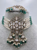 Green Victorian CZ Stone Necklace/Sabyasachi Necklace/Kundan Jewelry Set/Indian wedding collection/Bridal Necklace/Pakistani Jewelry