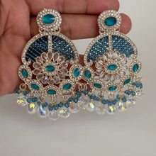 Polki Stone Kundan chandbali Earrings/Kundan Stone Chandbali/Indian Earrings/pearl Earring/Pakistani Earrings/Statement Earrings