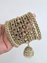 Bridal Polki bangles chooda set 9pcs,Bollywood Punjabi chuda set,Kundan antique finish Bangles Setpc/Bridal bangles/wedding jewelry/Chooda