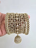 Bridal Polki bangles chooda set 9pcs,Bollywood Punjabi chuda set,Kundan antique finish Bangles Setpc/Bridal bangles/wedding jewelry/Chooda